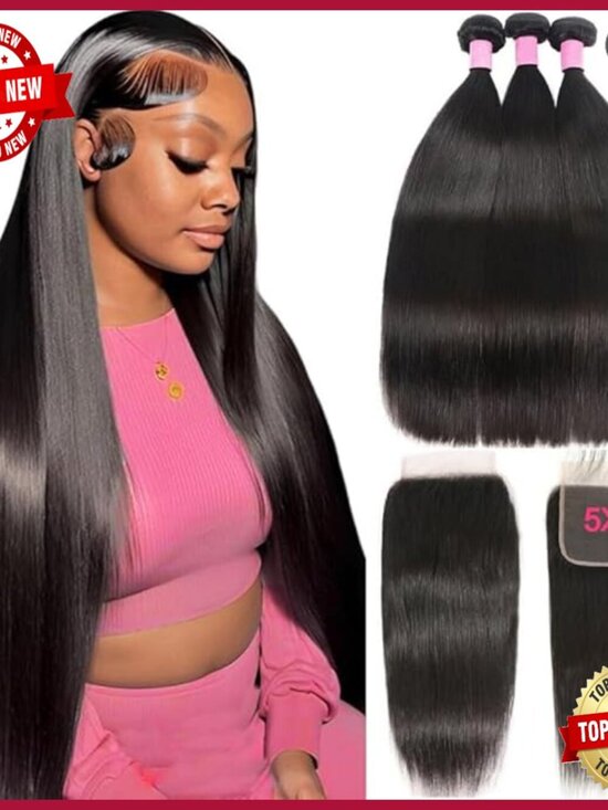 Brazilian Virgin Human Hair Extensions 12A Grade 100% Unprocessed Straight main image 6
